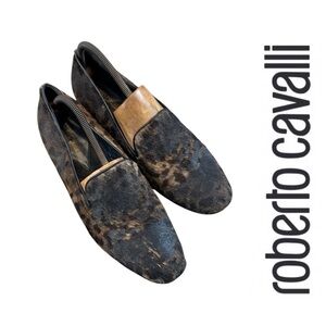 Roberto Cavalli Men's Leopard Loafer Shoes